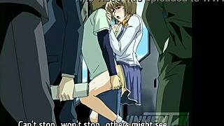 Young step-sis gets touched by step-bro in public in anime