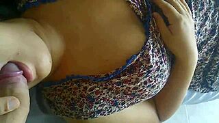 Waking horny stepmother for blowjob and doggystyle fuck