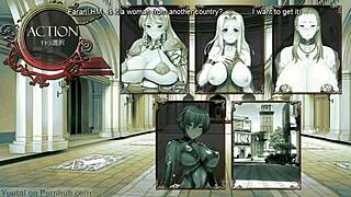 Busty princess in hypnosis visual novel