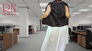 Yo, watch this naked secretary seduce her boss with her tight pussy and tits.