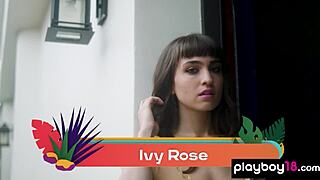 skinny naked ivy rose in sauna