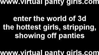 Virtual Redhead Stripper Rips Clothes To Reveal Big Tits