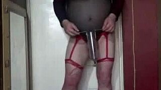 Shy bisexual crossdresser fills up part 1