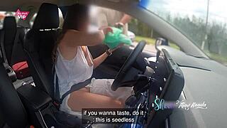 I stopped for fruit and let the seller grope my pussy. So naughty! 😏