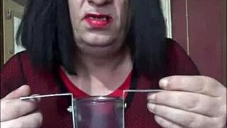 Shy bisexual crossdresser fills up part 1