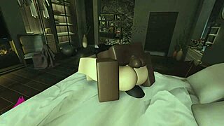 Taking rough control over girl in bedroom