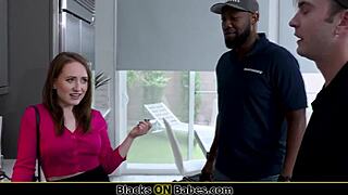 wife cheats with black guy, gives blowjob and fingering