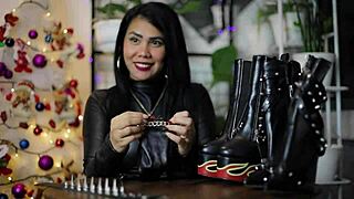 leather fetish asmr by dominafire is so hot 😈