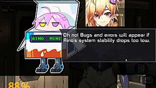 Robolife2 nova duty sexdoll gets pussy fingered to orgasm in hentai game.