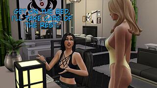 Feeling the Intensity of a Quick Facefuck with Futa in The Sims 4