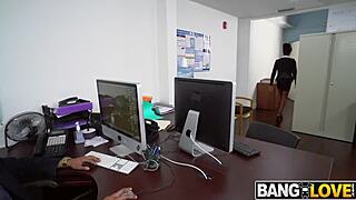 Ivy young bends over for mr jay's big cock in the office?