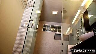 want to see slim twinks in gay sex in bathroom?
