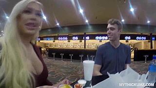 Pounding Busty Blonde's Big Ass After Bowling with Monster Cock 😏