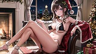 Girls Wish Merry Christmas With Wet Pussy Masturbation And Asmr Sounds In Uncensored Hentai.
