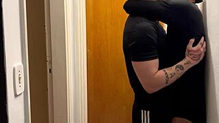 these young guys are kissing and getting caught on the building cam 😏