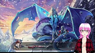 lin the ice dragon interacts with the mirror in this anime scene