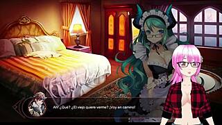 lin the ice dragon interacts with the mirror in this anime scene