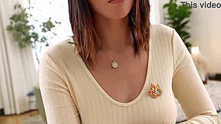 Ellie Nova with big tits offers pussy for Thanksgiving treat