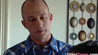 The petite babysitter engages in sucking and fucking in this roleplay scenario.