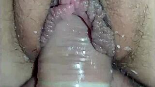 the petite teen has condom sex with cum on tits