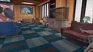 fallout 4 character interacts with a vibrator in her ass area subtly.