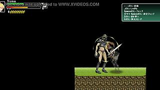 Cute blonde girl hentai having sex with a lot of soldiers men in battle of girls new gameplay hentai