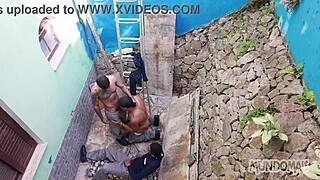 Lunchtime Break Turns Into Intense Bareback Threesome