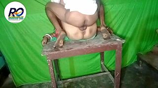 part 2 desi housewife gets wild on the table in country ranch style