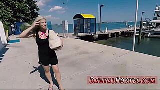 russian teen cristi ann BOUNDS in BONDAGE, experiencing ANAL ORGASM with big tits