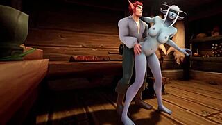 Elf Fucks Night Elf With Blindfold In Kitchen Warcraft Parody