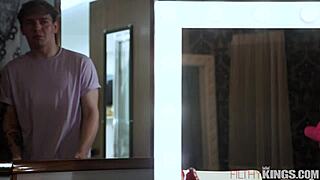 asian hottie kristina rose spied on before fucking her step-son in lingerie