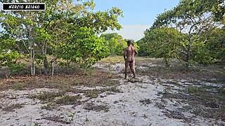 Hey, check out this sexy girl offering herself to a hung stud from the Amazon forest for wild anal fun!