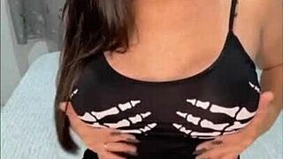 Brunette Slut Shoves Dildo Into Her Pussy!