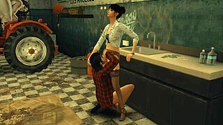 Sims 4 farmers get wild with outdoor anal banging in heels and stockings