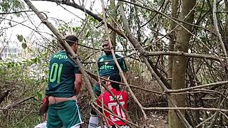 Chubby Guys Fucking Intensely In Gay Sex Scene In Woods