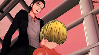 Eren takes Armin hard after the time skip in suggestive hentai.