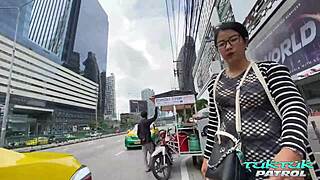 Plump big booty Asian takes monster cock in doggystyle.