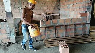 My sexy Latina boss makes me cum on her tits.