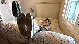 I bound Gwen and teased her pussy with licks until she orgasmed