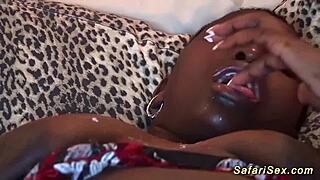 Rough African Threesome Turns Into Wild Deepthroat Orgy