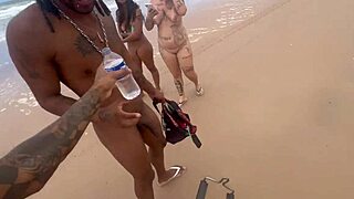 i went with my friend to the little pussy on a nudist beach for the big dicks