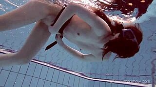 Underwater Babe Roxalana Cheh Strips Naked