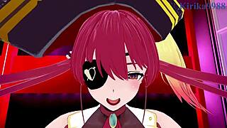 houshou marine and ookami mio creampie sex.