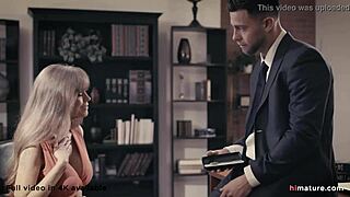 Hey, Darla Crane meets young 18+ boss for office action