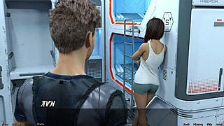 in stranded in space the mature curvy girl plans a bisexual threesome