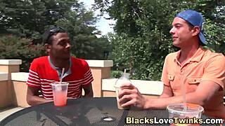 Black Gay Guy Jizzing in Wild Interracial 3some!
