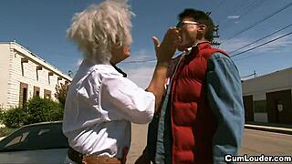 amy brooke is riding hard in this parody of fuck to the future, it's hilarious and hardcore