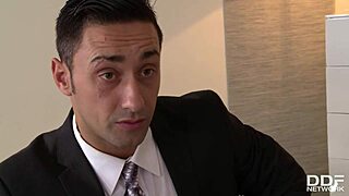 Busty Milf Emma Leigh Gets Seduced And Roughly Fucked In Office.