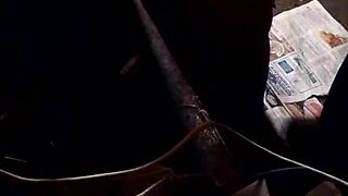 Watch this gay guy take a thin dildo in his ass