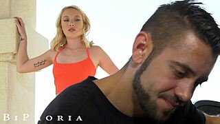 boyfriend's ultimatum: pussy isn't enough, I need cock too in MMF threesome with spitting and anal